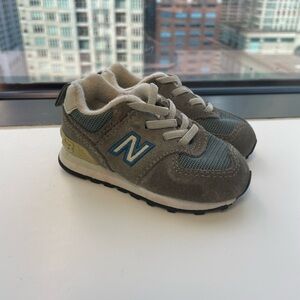 New Balance Kids' Gray and Blue Sneakers